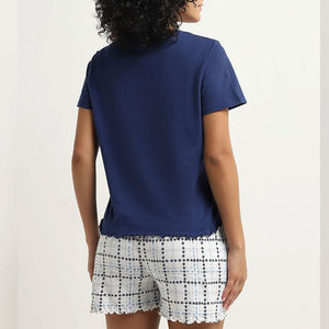 Conjunto de Dos Piezas de Algodón Casual de Verano para Mujer, Diseño Moderno, Transpirable, Color Sólido, Logotipo Personalizado, Conjuntos Femeninos Personalizados - Product Image 4