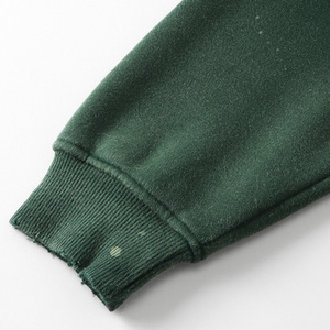 Fabricants de sweat à capuche et sweat-shirt vintage Hiphop surdimensionnés pour hommes motif imprimé poids lourd délavé à l'acide pour la saison d'automne - Product Image 5