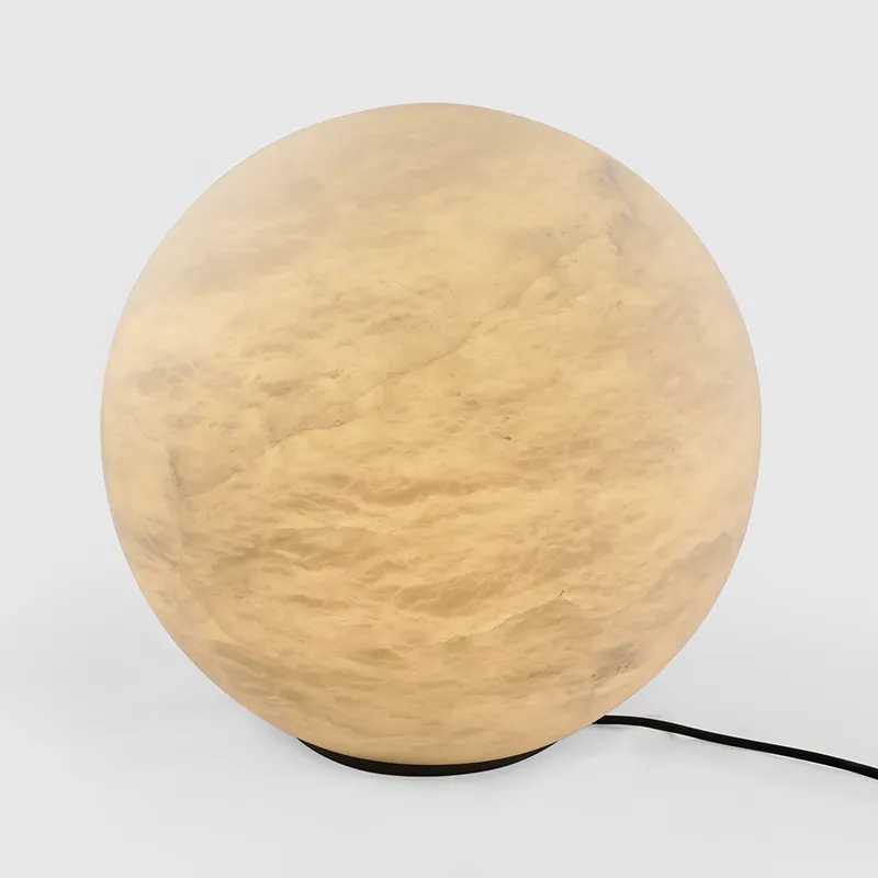 Wholesale 140mm 6W hotel room Bed Side night light Spanish nature marble ball COB led texture decorative desk table lamp