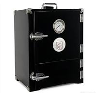 Mini barbecue portable au charbon de bois, four à fumoir en acier pour la cuisson en intérieur et en extérieur