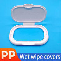 Couvercle à clipser anti-poussière pour lingettes humides et papier toilette, en plastique, de forme ovale, avec système de levage et de tirage, pour gants en nitrile