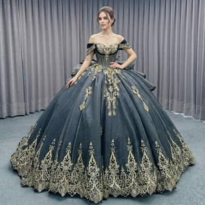 slim fit dress slacks Long Quinceanera Satin Ball Gown main image 1