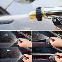 Pistolet de lavage haute pression, portée de tir de 20 à 50 pieds, pistolet de lavage de voiture, buse en laiton, 2 modes de pulvérisation, gâchette ergonomique pour le lavage de voiture