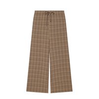 Ensemble gilet sans manches à carreaux et pantalon droit taille haute personnalisé 2026, tailleur élégant deux pièces pour le bureau, OEM/ODM par usine chinoise