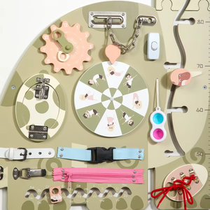 Jouet en bois éducatif multifonctionnel non toxique pour enfants, développement des capacités motrices, jouet d'<span class=keywords><strong>apprentissage</strong></span> écologique pour tout-petits, jouet en bois Montessori - Product Image 3