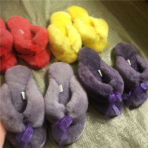 Pantofole in Pelle di Pecora Tibetana con Pelo Lungo e Morbido per Signore - Product Image 5