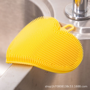 Silicone Dishwashing Brush Animal Shape Yellow Non Stick Greasy Scouring Pad For Kitchen Pots And Pans - Product Image 4