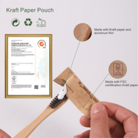 Kit d'articles de toilette jetables écologiques en papier kraft pour chambre d'hôtel