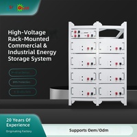 Sistem Penyimpanan Energi Industri Komersial Tegangan Tinggi LiFePO4 Rakit Terpasang di Rak, On Grid/Off Grid IBB-200K