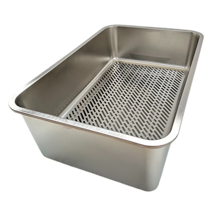 WOTAI New Product Stainless Steel With Shifter Litter Sifter <strong>Box</strong> 60*40*20cm 15cm <strong>Cat</strong> Basin Toilet - Product Image 4