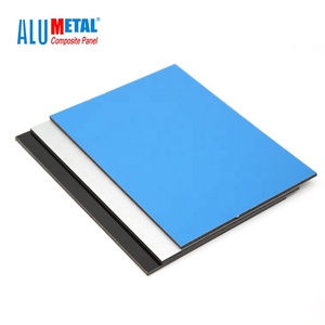 Alumetal 2 Mm Trang Trí Kim Loại ACP Tấm Exteior Nhôm Composite Gloss Đen Trắng Xanh Panel - Product Image 3