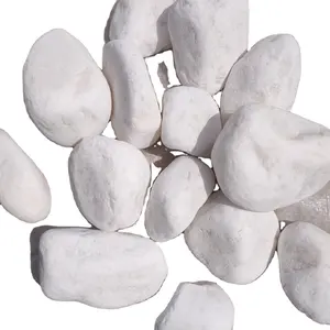 Wholesale white pebble tumbled snow white pebble stones cheap white rock for landscaping