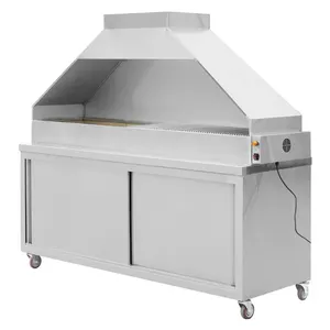 Barbecue barbecue au charbon de bois Commercial en acier inoxydable de grande taille