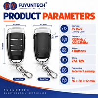 Télécommande RF sans fil 4 boutons 433 MHz EV1527 à code d'apprentissage pour interrupteur intelligent, portail et porte de garage – Vente en gros usine
