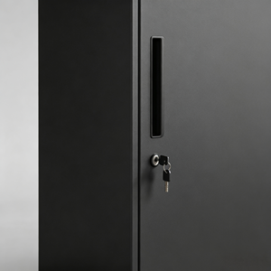 Armoire de classement métallique minimaliste avec serrure à clé pour usage de bureau - Product Image 3