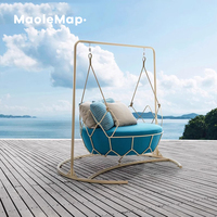 Balançoire Chaise Patio Jardin Daybed Chaise Longue Extérieure Terrasse Piscine Balcon Arrière-Cour Suspendus Rotin Oeuf Chaise Balançoire Canapé Nordique