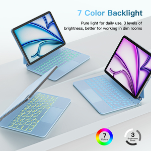 แป้นพิมพ์ทัชแพดอัจฉริยะใหม่คีย์บอร์ดมหัศจรรย์สำหรับ <span class=keywords><strong>iPad</strong></span> Air 11นิ้ว <span class=keywords><strong>iPad</strong></span> <span class=keywords><strong>Pro</strong></span> <span class=keywords><strong>iPad</strong></span> 11นิ้ว USB-C ไร้สาย10.9นิ้วติดตั้งง่ายแม่เหล็ก - Product Image 4