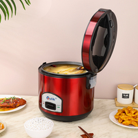 Cuisinière à riz électrique en acier inoxydable 2L/3L/4L/5L/6L avec tasse à mesurer - Contrôle numérique du minuterie, cuisson rapide pour hôtels, maisons, restaurants