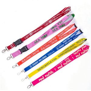 Wholesale Sublimation Polyester Nylon Flat Cheap <b>Personalized</b> Custom Logo Printing Lanyard - Product Image 1