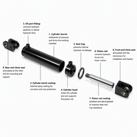 Cylindre hydraulique de remplacement à double action pour bras de chargeuse-pelleteuse JCB 4CX