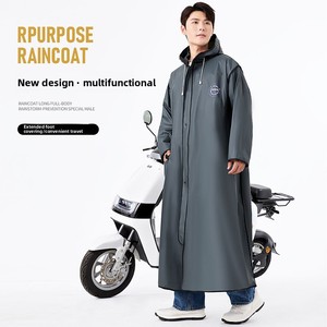 Imperméable long et épais pour hommes et femmes, vélo électrique résistant aux orages, idéal pour les voyages, EVA, étanche, pour adultes - Product Image 5
