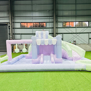 Parque Acuático Inflable para Patio Trasero <span class=keywords><strong>con</strong></span> Tobogán y <span class=keywords><strong>Piscina</strong></span>, Combo de <span class=keywords><strong>Casa</strong></span> de Brinco para Niños, Diversión de <span class=keywords><strong>Verano</strong></span> - Product Image 2