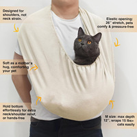 Porte-chats semi-circulaire en polaire avec sangle élastique fixe, respirant, ultra-doux, simple, mains libres, pour usage intérieur, pour chats de 3 à 13 kg