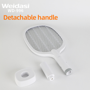 Nouvelle conception 2024, raquette anti-moustiques électrique rechargeable <span class=keywords><strong>2</strong></span> en 1, poignée détachable, deux ports d'entrée Type-C, raquette anti-moustiques - Product Image 4