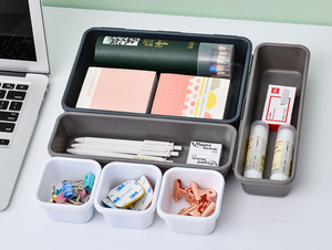 Set of 8 Multipurpose Kitchen <b>Drawer</b> Organizer Tray Set <b>Plastic</b> Desk <b>Storage</b> Box - Product Image 4