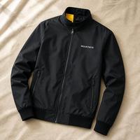 Blouson Bomber Léger Personnalisé pour Homme, en Nylon, Fermeture Éclair, Poches Frontales, Col Montant, Bordure Côtelée, Style Décontracté Streetwear, Fabricant OEM ODM Haut de Gamme