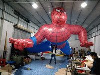 Ballon gonflable Spider-man de modèle de personnage de héros Marvel géant à lumière Led personnalisé pour la décoration de fête à thème