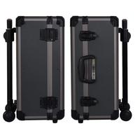 Accueil Camping Photographie Valise Boîte À Outils Trolley, Mallette de transport En Aluminium Boîtier Noir-Noir avec Roue Directionnelle