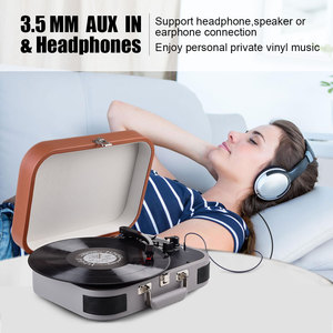 Caliente vinilo <span class=keywords><strong>buen</strong></span> <span class=keywords><strong>sonido</strong></span> gramófono registro altavoz soporte caja de música Vintage maleta Bluetooth <span class=keywords><strong>tocadiscos</strong></span> con altavoz incorporado - Product Image 5