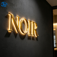 Letras Acrílicas Personalizables con Retroiluminación LED 3D Brillante, de Acero Inoxidable, para Letreros Exteriores de Parques Comerciales, Resistentes al Agua IP65, con Bluetooth
