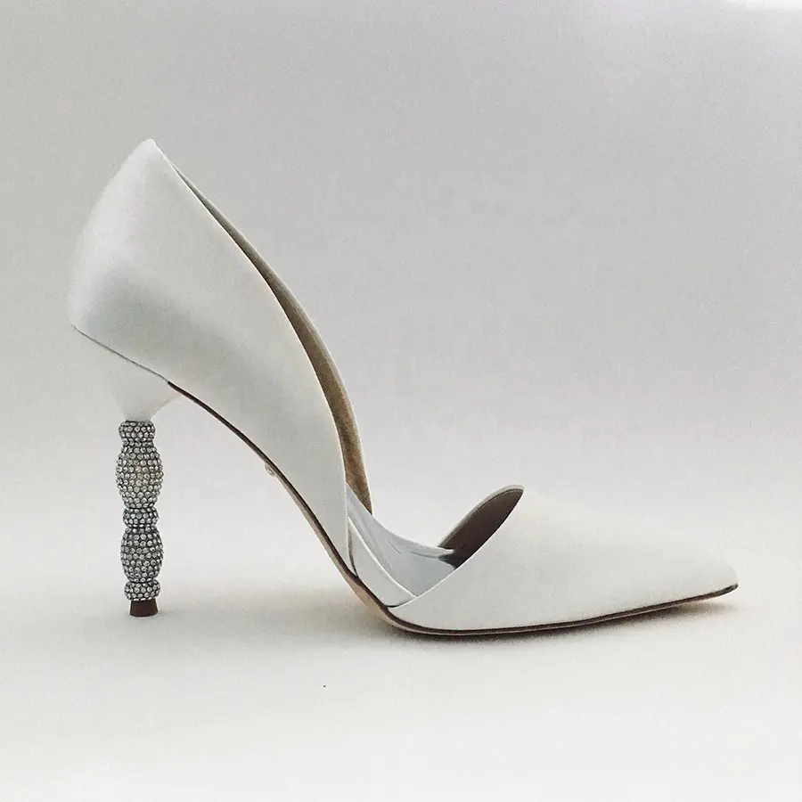 Fashion Hoge Kwaliteit Elegante Strass Crystal Dames Bruids Schoenen Witte Bruiloft Schoenen