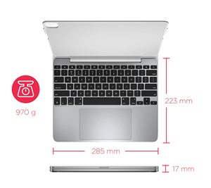 Wireless <b>Keyboard</b> Case <b>with</b> Multi-Touch Track pad for iPad Pro 11" & iPad Air 11" <b>with</b> Magnetic SnapFit Case Space Gray Laudtec - Product Image 2