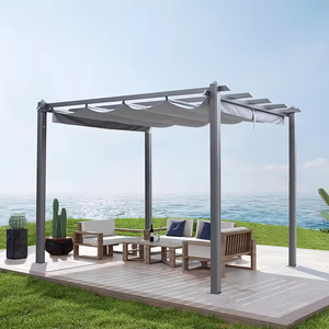 Venta al por mayor 10x12 pies pérgola Gazebo con techo impermeable y marco de aluminio <span class=keywords><strong>Ideal</strong></span> para jardín Patio y relajación al aire libre - Product Image 3