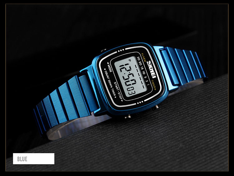 2022 SKMEI 1901 Роскошные наручные часы из нержавеющей стали kadin saat montres men мужские наручные часы с сетчатым ремешком цифровые спортивные женские наручные часы