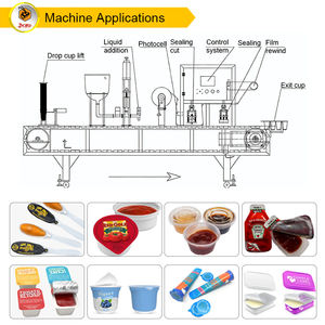Machine automatique de remplissage et de scellage de gobelets de 2 oz pour sauces au poulet, chili, ketchup, miel et <span class=keywords><strong>moutarde</strong></span> - Product Image 2