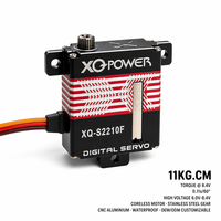 Servomoteur sans noyau Slim 11kg XQ-POWER XQ-S2210F, couple élevé, étanche, boîtier en aluminium CNC, 10mm, pour planeur RC, 8.4V