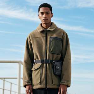 <span class=keywords><strong>Veste</strong></span> en <span class=keywords><strong>laine</strong></span> pour hommes à col montant personnalisée d'usine <span class=keywords><strong>Veste</strong></span> en <span class=keywords><strong>laine</strong></span> à fermeture éclair avec poche de couleur unie brodée <span class=keywords><strong>Veste</strong></span> en <span class=keywords><strong>laine</strong></span> Sherpa - Product Image 2