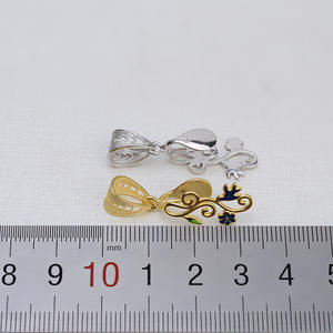 Pendentif en argent S925 fait main avec perle baroque, support vide pour perle, accessoire de collier, composants de bijoux - Product Image 3