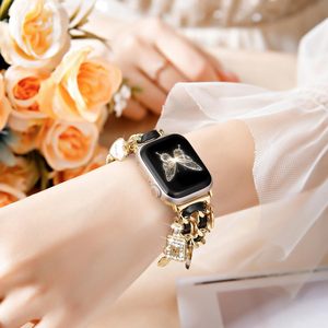 Elegante correa de metal para mujer Compatible con Apple Watch Series 10 1 SE Bonita correa de cadena Accesorios para relojes - Product Image 3