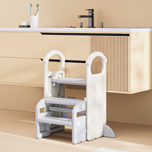 Enfants cuisine aide enfants échelle sécurité toilette lavabo convertible escabeau en <span class=keywords><strong>plastique</strong></span> extensible bébé pépinière repose-pieds - Product Image 2