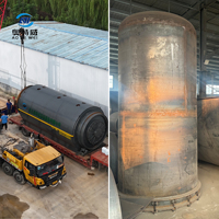 Machine de pyrolyse du caoutchouc pour transformer les pneus usagés, les pneus agricoles et les rebuts de semelles en huile combustible à haut rendement