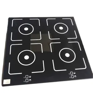 Custom Glass Panels Heat Resistance Safety Custom 2 Burner Gas Cooker Stove Cut Tempered Glass Top