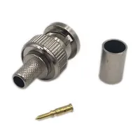 Connecteur mâle BNC RG58 RG59 RG6 coaxial RF à sertir 50Ohm 75Ohm