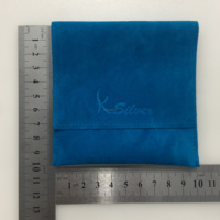 Pochette à bijoux en microfibre avec Logo personnalisé, pochette cadeau, enveloppe avec ruban, 50 pièces
