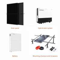 Systèmes d'énergie solaire complets 10-30KW, systèmes solaires hybrides hors réseau avec onduleurs IP65, batterie domestique