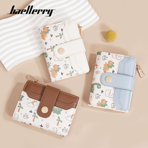 Portefeuille pour femme Baellerry, imprimé dinosaure de dessin animé, fermeture à pression courte avec fermeture éclair, usage quotidien - Product Image 3